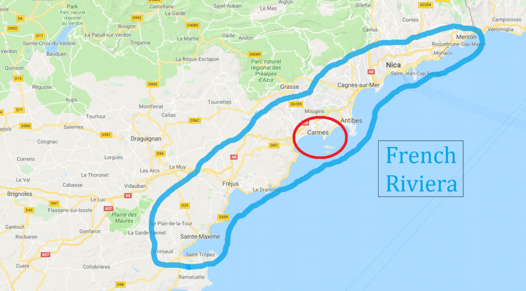 Cannes Map - Explore this gem with Riviera guidelines.