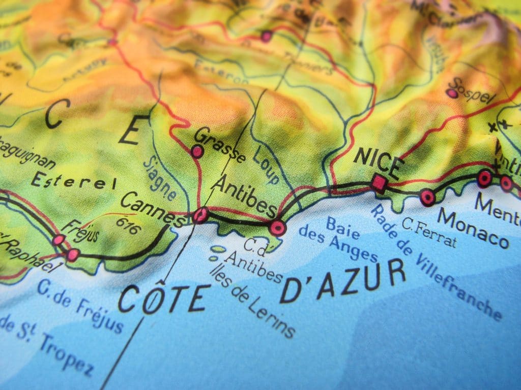 Côte d'Azur Karte - Côte d'Azur Karte - Reiseführer