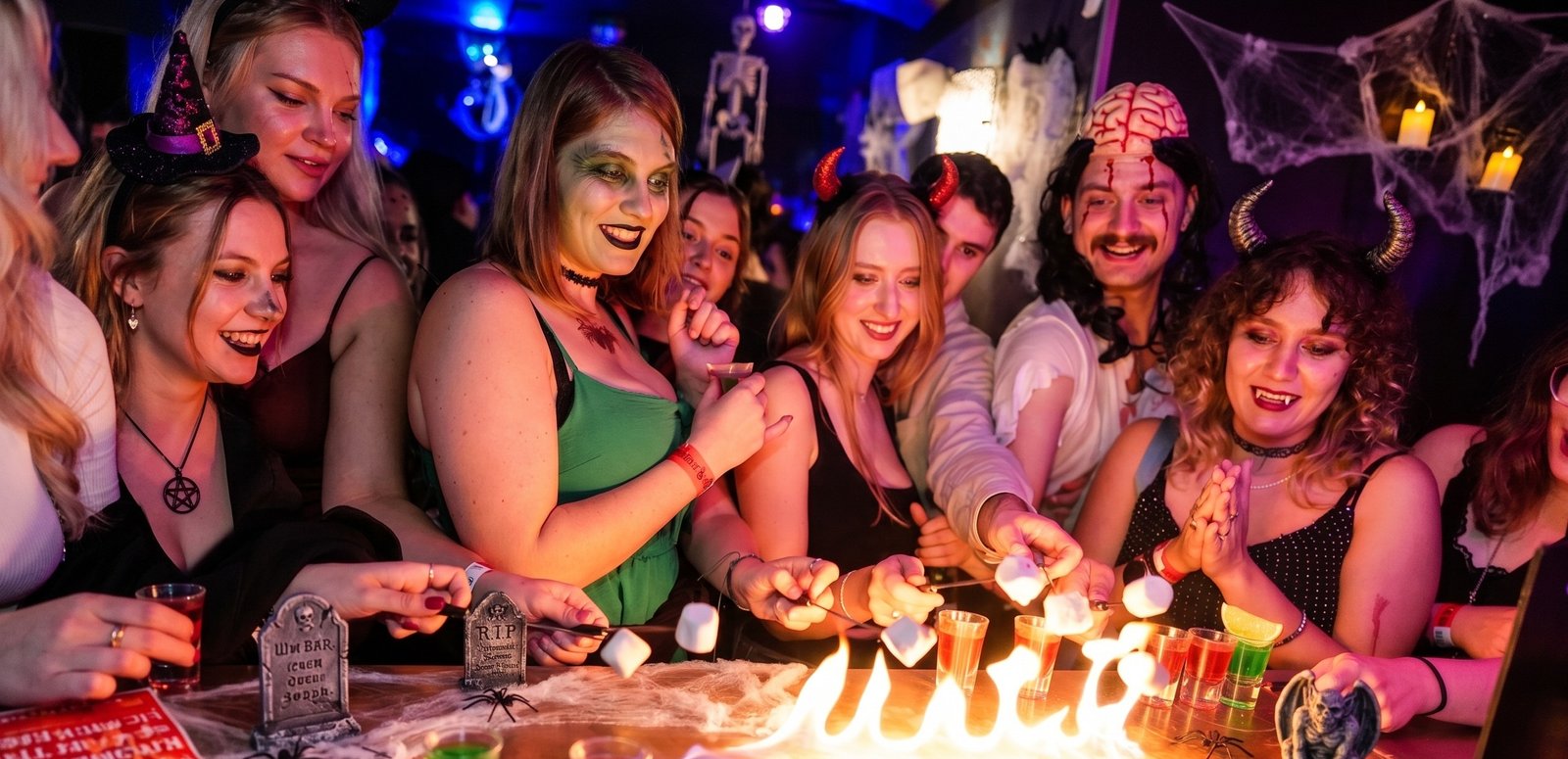 Halloween bar crawl in Nice