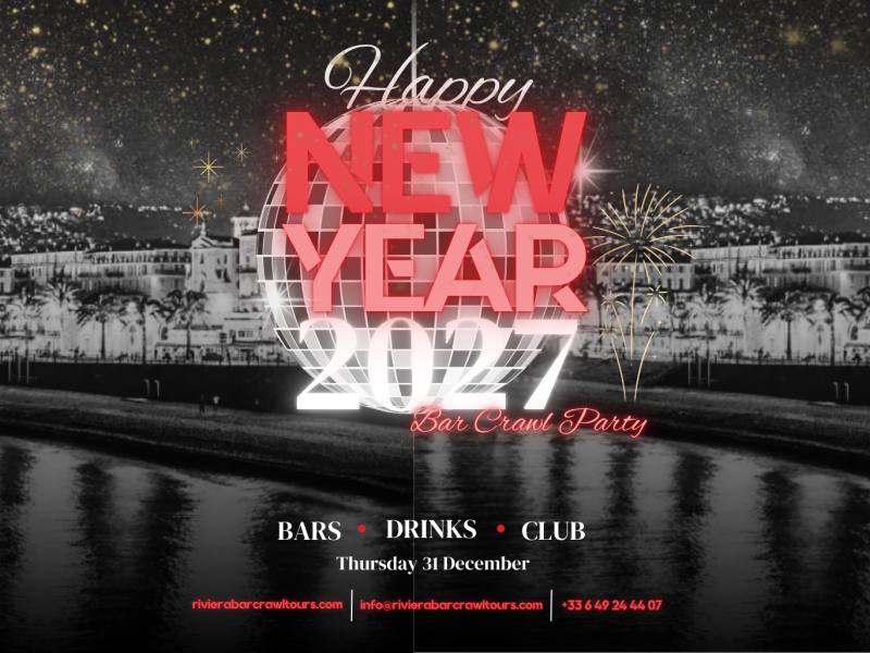 Véspera de Ano Novo Bar Crawl Nice França 2027