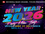 Festa de passagem de ano no Bar Crawl Milão Itália 2026