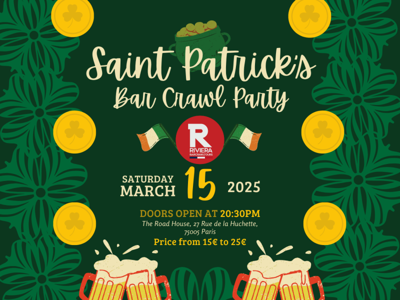 St Patrick’s Day Bar Crawl, Paris 2025